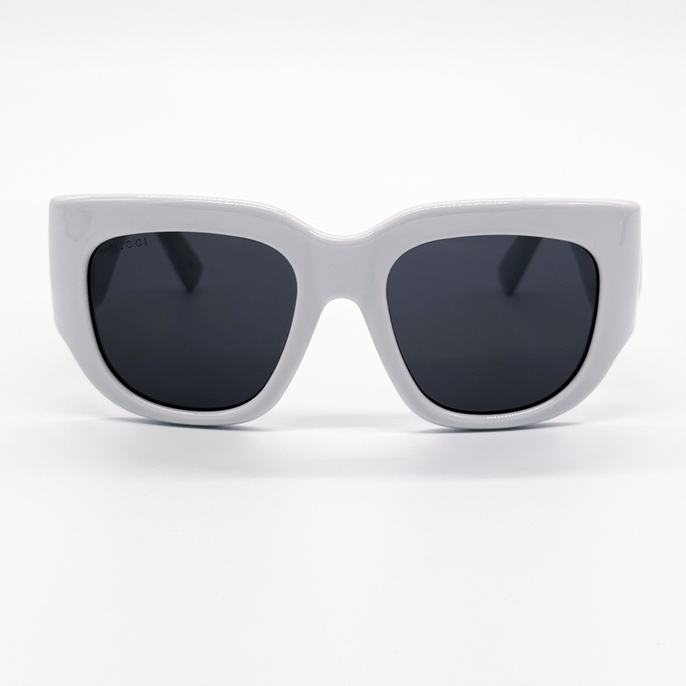 NEW GUCCI GG1545S 003 SQUARE LIGHT GREY WOMEN SUNGLASSES GUCCI EYEWEAR - Picture 6 of 14
